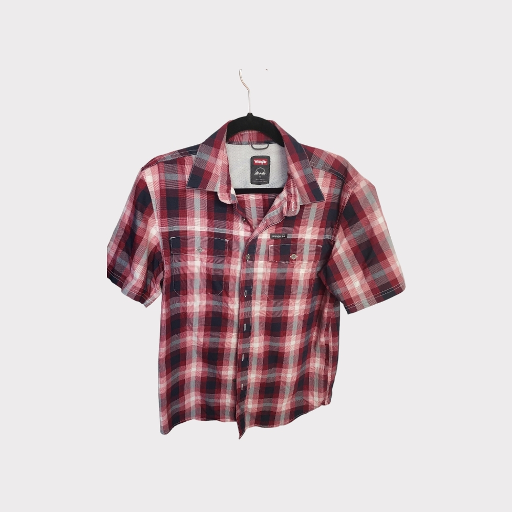mens wrangler button down‎ tshirt